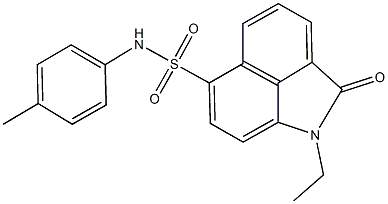 1-ethyl-N-(4-methylphenyl)-2-oxo-1,2-dihydrobenzo[cd]indole-6-sulfonamide 结构式