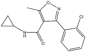 3-(2-chlorophenyl)-N-cyclopropyl-5-methyl-4-isoxazolecarboxamide 结构式