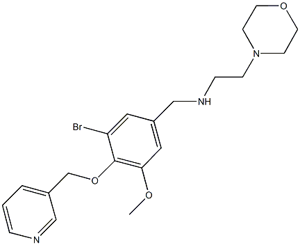 N-[3-bromo-5-methoxy-4-(3-pyridinylmethoxy)benzyl]-N-[2-(4-morpholinyl)ethyl]amine 结构式