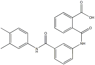 2-({3-[(3,4-dimethylanilino)carbonyl]anilino}carbonyl)benzoic acid 结构式