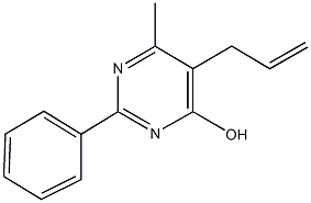 5-allyl-6-methyl-2-phenyl-4-pyrimidinol 结构式