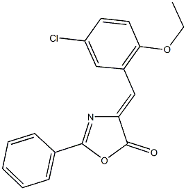 4-(5-chloro-2-ethoxybenzylidene)-2-phenyl-1,3-oxazol-5(4H)-one 结构式