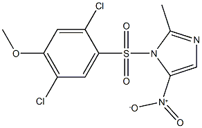 1-[(2,5-dichloro-4-methoxyphenyl)sulfonyl]-5-nitro-2-methyl-1H-imidazole 结构式