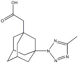 [3-(5-methyl-2H-tetraazol-2-yl)-1-adamantyl]acetic acid 结构式