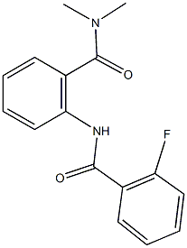 2-[(2-fluorobenzoyl)amino]-N,N-dimethylbenzamide 结构式