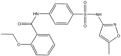 2-ethoxy-N-(4-{[(5-methyl-3-isoxazolyl)amino]sulfonyl}phenyl)benzamide 结构式