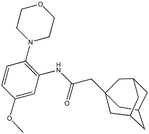 2-(1-adamantyl)-N-[5-methoxy-2-(4-morpholinyl)phenyl]acetamide 结构式