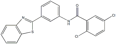 N-[3-(1,3-benzothiazol-2-yl)phenyl]-2,5-dichlorobenzamide 结构式