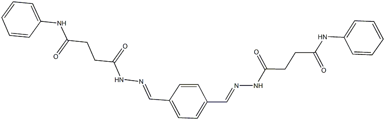 4-(2-{4-[2-(4-anilino-4-oxobutanoyl)carbohydrazonoyl]benzylidene}hydrazino)-4-oxo-N-phenylbutanamide 结构式