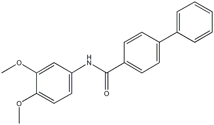N-(3,4-dimethoxyphenyl)[1,1'-biphenyl]-4-carboxamide 结构式
