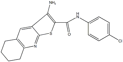 3-amino-N-(4-chlorophenyl)-5,6,7,8-tetrahydrothieno[2,3-b]quinoline-2-carboxamide 结构式