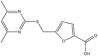 5-{[(4,6-dimethyl-2-pyrimidinyl)sulfanyl]methyl}-2-furoic acid 结构式