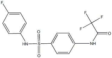 2,2,2-trifluoro-N-{4-[(4-fluoroanilino)sulfonyl]phenyl}acetamide 结构式