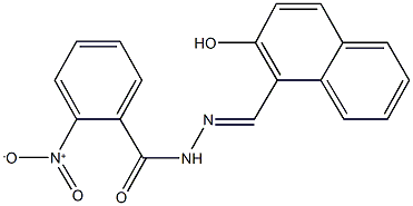 N'-[(2-hydroxy-1-naphthyl)methylene]-2-nitrobenzohydrazide 结构式