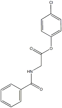 4-chlorophenyl (benzoylamino)acetate 结构式