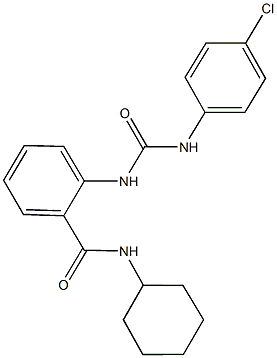 2-{[(4-chloroanilino)carbonyl]amino}-N-cyclohexylbenzamide 结构式