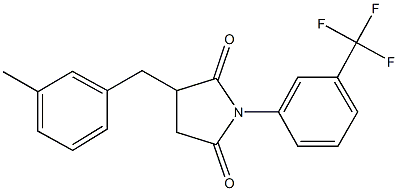 3-(3-methylbenzyl)-1-[3-(trifluoromethyl)phenyl]pyrrolidine-2,5-dione 结构式