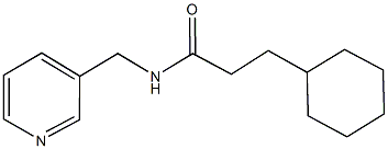3-cyclohexyl-N-(3-pyridinylmethyl)propanamide 结构式