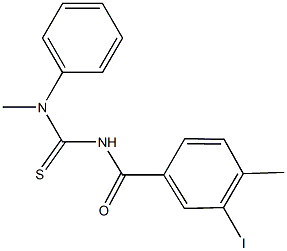 N'-(3-iodo-4-methylbenzoyl)-N-methyl-N-phenylthiourea 结构式