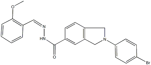 2-(4-bromophenyl)-N'-(2-methoxybenzylidene)-5-isoindolinecarbohydrazide 结构式