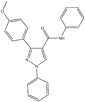 3-[4-(methyloxy)phenyl]-N,1-diphenyl-1H-pyrazole-4-carboxamide 结构式