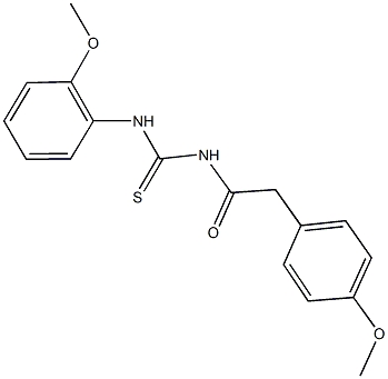 N-(2-methoxyphenyl)-N'-[(4-methoxyphenyl)acetyl]thiourea 结构式