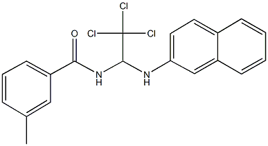 3-methyl-N-[2,2,2-trichloro-1-(2-naphthylamino)ethyl]benzamide 结构式