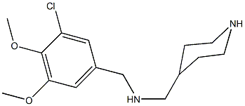 N-(3-chloro-4,5-dimethoxybenzyl)-N-(4-piperidinylmethyl)amine 结构式