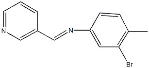 N-(3-bromo-4-methylphenyl)-N-(3-pyridinylmethylene)amine 结构式