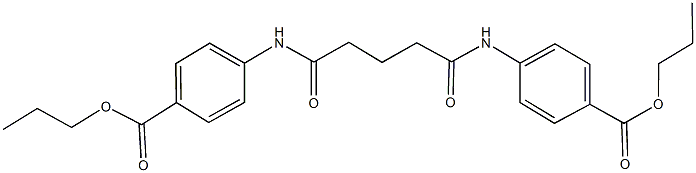 propyl 4-({5-oxo-5-[4-(propoxycarbonyl)anilino]pentanoyl}amino)benzoate 结构式