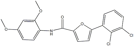 5-(2,3-dichlorophenyl)-N-(2,4-dimethoxyphenyl)-2-furamide 结构式