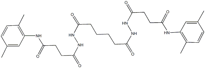 4-[2-(6-{2-[4-(2,5-dimethylanilino)-4-oxobutanoyl]hydrazino}-6-oxohexanoyl)hydrazino]-N-(2,5-dimethylphenyl)-4-oxobutanamide 结构式