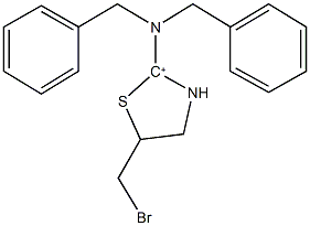 N,N-dibenzyl-5-(bromomethyl)-1,3-thiazolidinium-2-amine 结构式