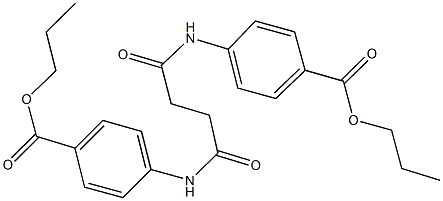 propyl 4-({4-oxo-4-[4-(propoxycarbonyl)anilino]butanoyl}amino)benzoate 结构式