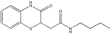 N-butyl-2-(3-oxo-3,4-dihydro-2H-1,4-benzothiazin-2-yl)acetamide 结构式