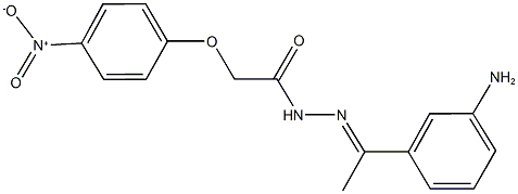 N'-[1-(3-aminophenyl)ethylidene]-2-{4-nitrophenoxy}acetohydrazide 结构式