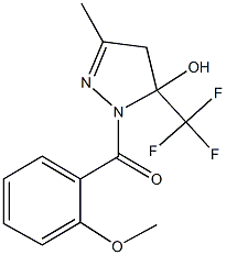 1-(2-methoxybenzoyl)-3-methyl-5-(trifluoromethyl)-4,5-dihydro-1H-pyrazol-5-ol 结构式