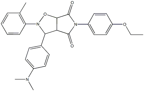 3-[4-(dimethylamino)phenyl]-5-(4-ethoxyphenyl)-2-(2-methylphenyl)dihydro-2H-pyrrolo[3,4-d]isoxazole-4,6(3H,5H)-dione 结构式