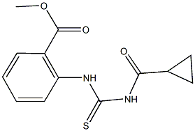 methyl 2-({[(cyclopropylcarbonyl)amino]carbothioyl}amino)benzoate 结构式