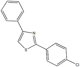 2-(4-chlorophenyl)-4-phenyl-1,3-thiazole 结构式