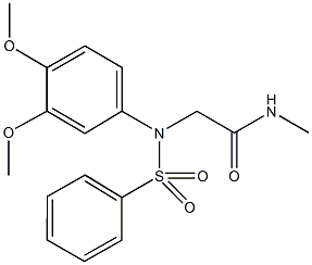2-[3,4-dimethoxy(phenylsulfonyl)anilino]-N-methylacetamide 结构式
