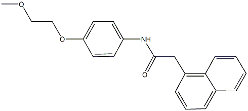 N-[4-(2-methoxyethoxy)phenyl]-2-(1-naphthyl)acetamide 结构式