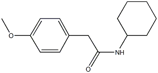 N-cyclohexyl-2-[4-(methyloxy)phenyl]acetamide 结构式