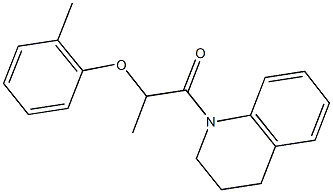 2-(3,4-dihydro-1(2H)-quinolinyl)-1-methyl-2-oxoethyl 2-methylphenyl ether 结构式