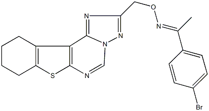 1-(4-bromophenyl)ethanone O-(8,9,10,11-tetrahydro[1]benzothieno[3,2-e][1,2,4]triazolo[1,5-c]pyrimidin-2-ylmethyl)oxime 结构式