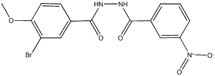 3-bromo-N'-{3-nitrobenzoyl}-4-methoxybenzohydrazide 结构式