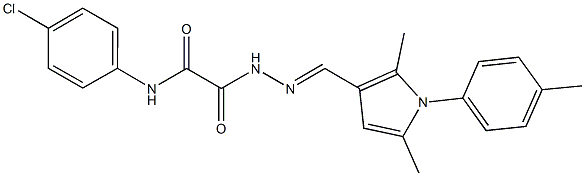 N-(4-chlorophenyl)-2-(2-{[2,5-dimethyl-1-(4-methylphenyl)-1H-pyrrol-3-yl]methylene}hydrazino)-2-oxoacetamide 结构式