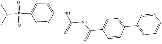 4-({[([1,1'-biphenyl]-4-ylcarbonyl)amino]carbothioyl}amino)-N,N-dimethylbenzenesulfonamide 结构式