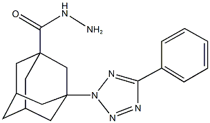 3-(5-phenyl-2H-tetraazol-2-yl)-1-adamantanecarbohydrazide 结构式