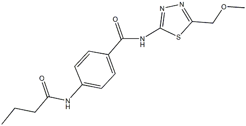 4-(butyrylamino)-N-[5-(methoxymethyl)-1,3,4-thiadiazol-2-yl]benzamide 结构式